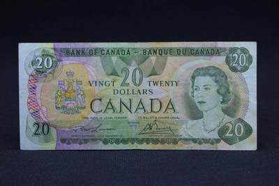 【淘币小摊】限时拍第八百二十八拍  纸币场  满百包邮可预留两周  周一统一发货  -   加拿大1979年20元纸币【有折】