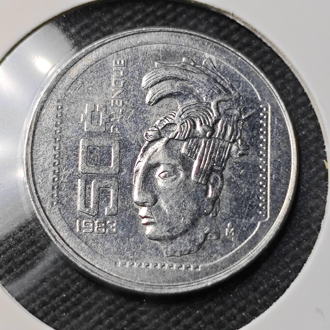 KK钱币收藏小铺 第379期  2月预留时间 周末发货 1982 墨西哥50分 少见纲目品种