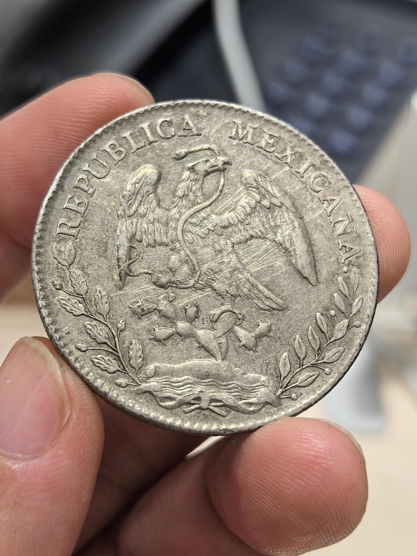 博洋堂世界钱币拍卖第151期（全场包邮） 墨西哥鹰洋ZS 1896，AU底板无戳记，带小彩