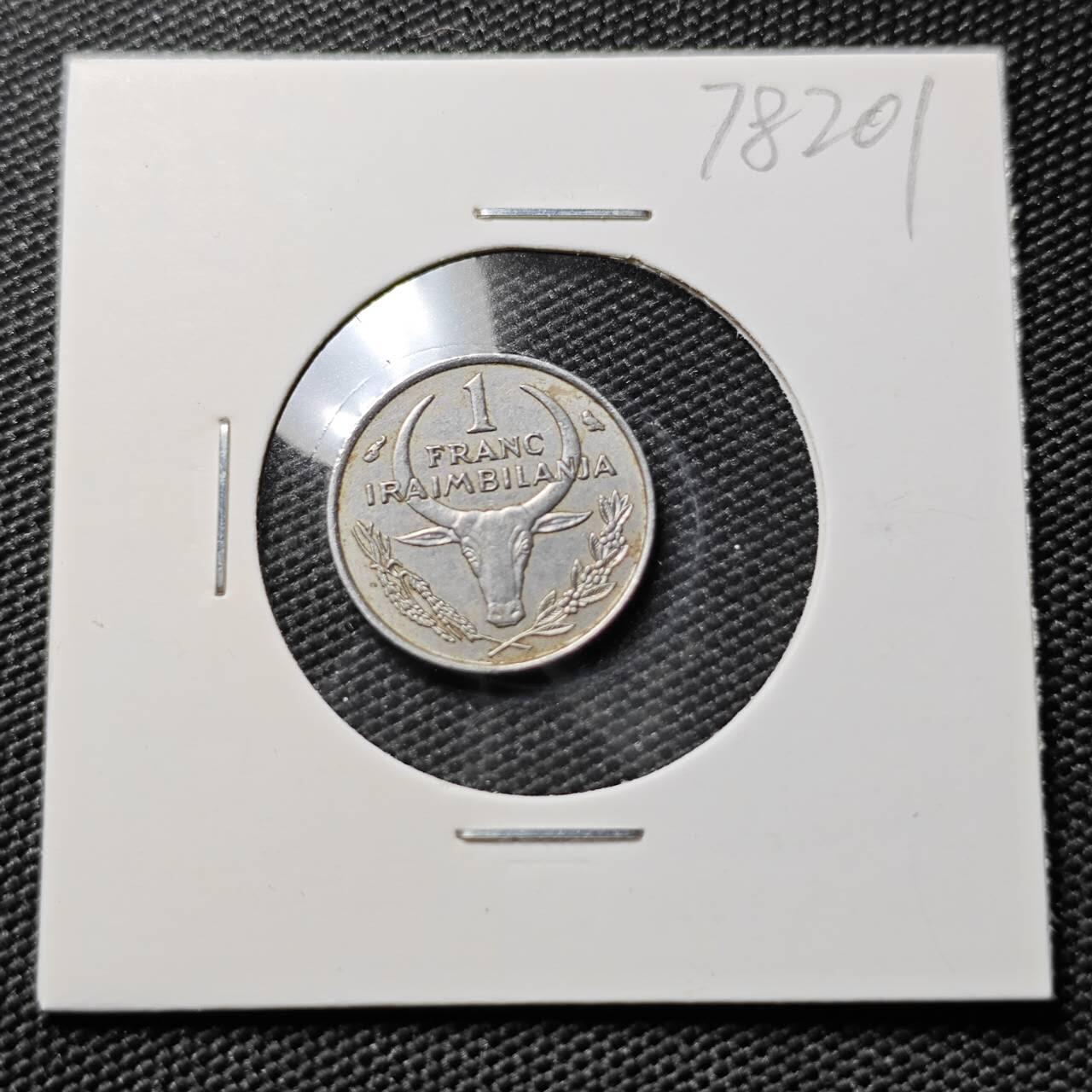 KK钱币收藏小铺 第378期  2月预留时间 周末发货  马达加斯加1法郎