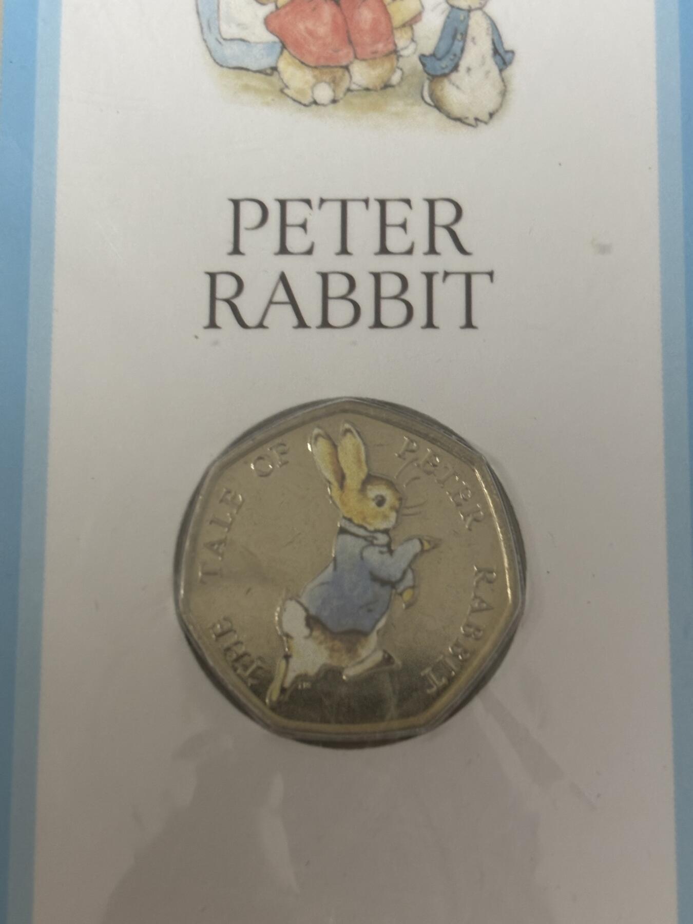 第185期拍卖 卡装英国2018年彼得兔150周年彩色纪念币