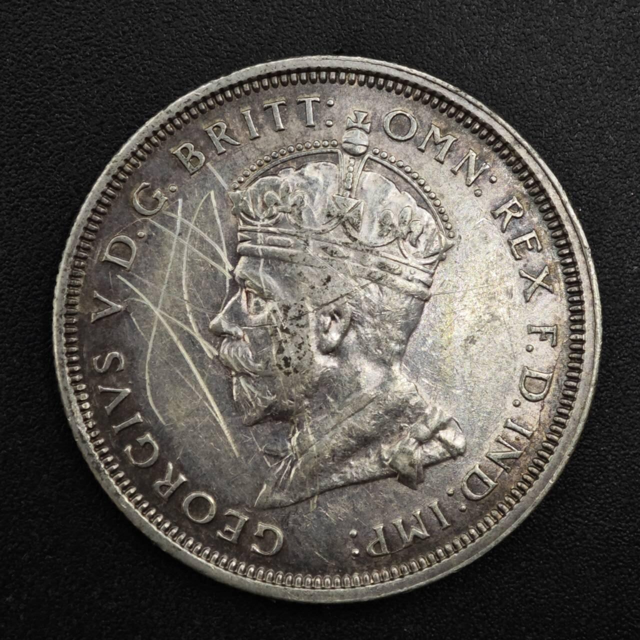 【淘币小摊】实时拍第八百二十五拍   散币场   满百包邮可预留二周 每周一统一发货   澳大利亚1927年乔治五世弗洛林银币