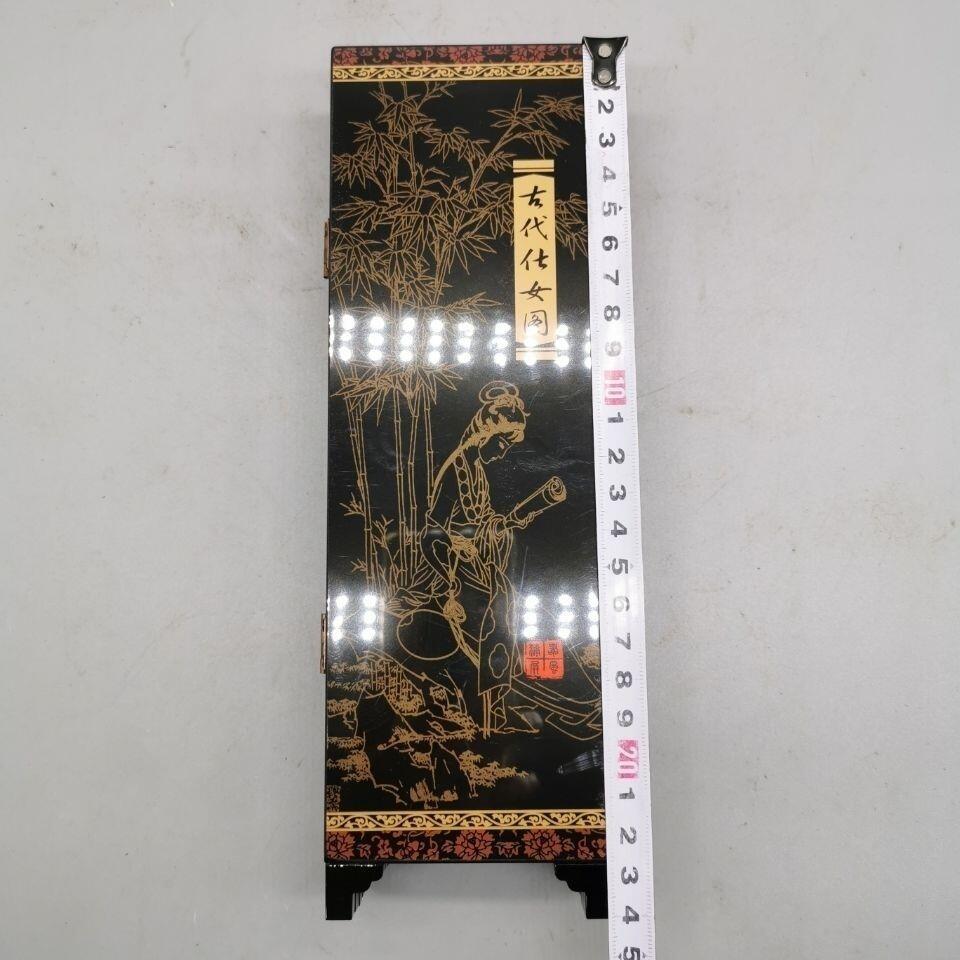 听雨轩（39） [古代仕女图]仿古漆器小屏风 折叠木制