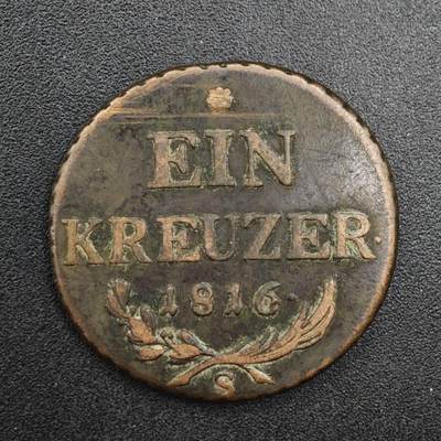 【淘币小摊】实时拍第八百二十五拍   散币场   满百包邮可预留二周 每周一统一发货   - 奥地利1816年1克鲁泽铜币