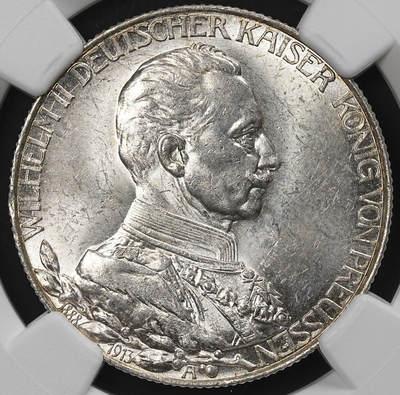 修遠堂世界钱币第九十七期 - NGC MS63 1913年普鲁士威廉二世登基25周年纪念2马克银币