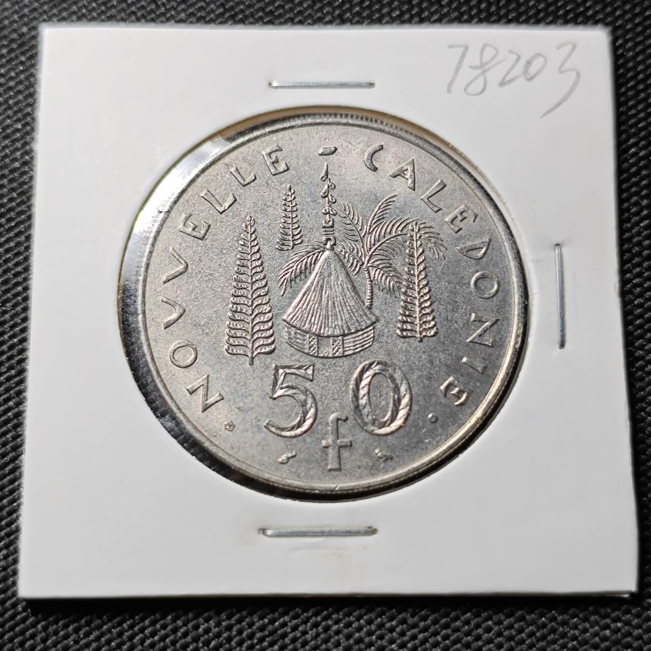 KK钱币收藏小铺 第378期  2月预留时间 周末发货  法属新喀里多尼亚50法郎