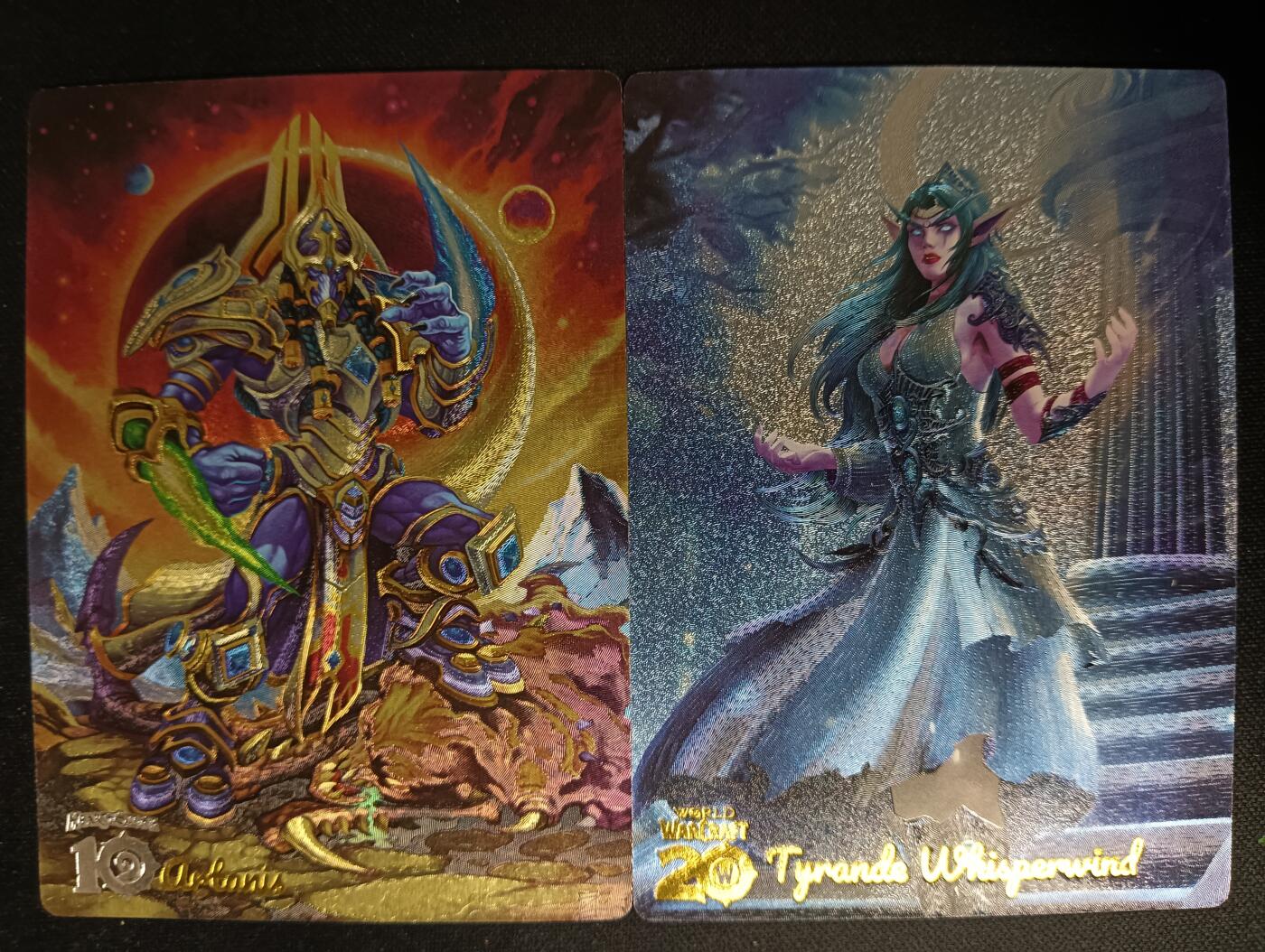 花开卡拍第53期（12月28号周日截拍，品控勿拍!!!拍品不寄存，运费5元，自制卡难免瑕疵，可能存在轻微撞角爆边等出厂瑕疵，品控介意勿拍！） 奇点卡牌 炉石传说 阿塔尼斯+泰兰德 粗闪