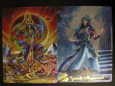 花开卡拍第53期（12月28号周日截拍，品控勿拍!!!拍品不寄存，运费5元，自制卡难免瑕疵，可能存在轻微撞角爆边等出厂瑕疵，品控介意勿拍！） - 奇点魔兽一对