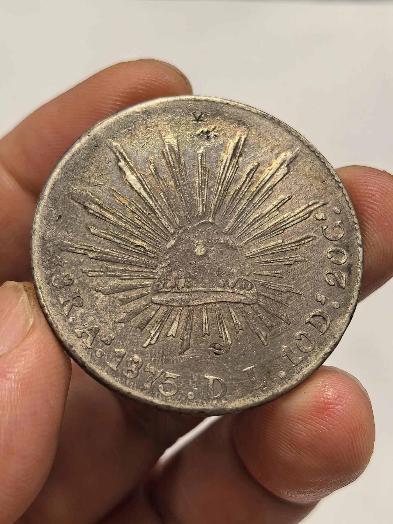 博洋堂世界钱币拍卖第151期（全场包邮） 墨西哥花边鹰洋1875AS DL 老味道 六级币