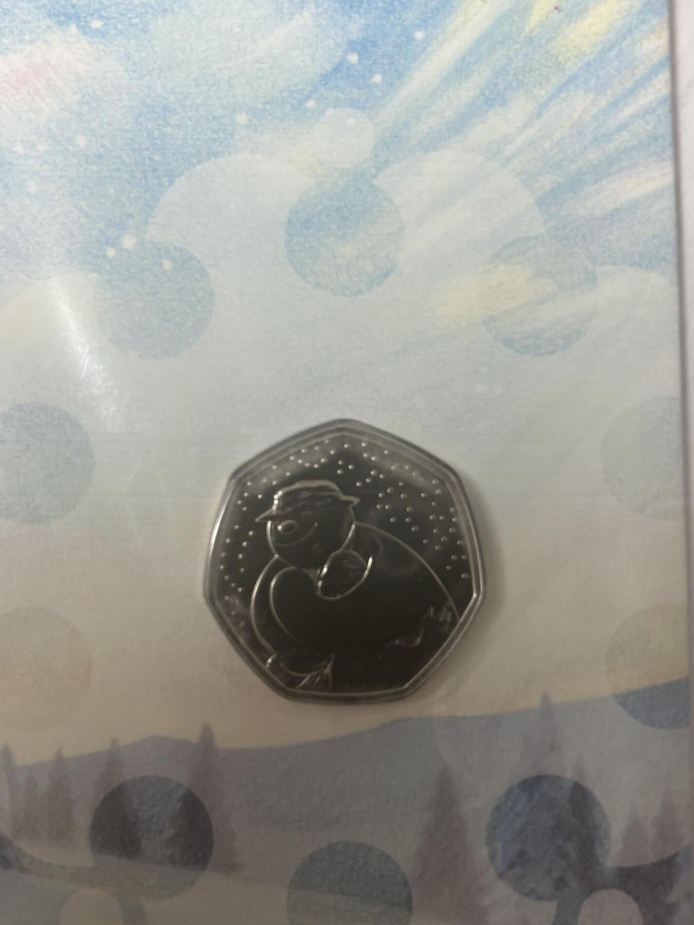 第185期拍卖 卡装英国2020年《雪人》的故事诞生40周年铜镍纪念币