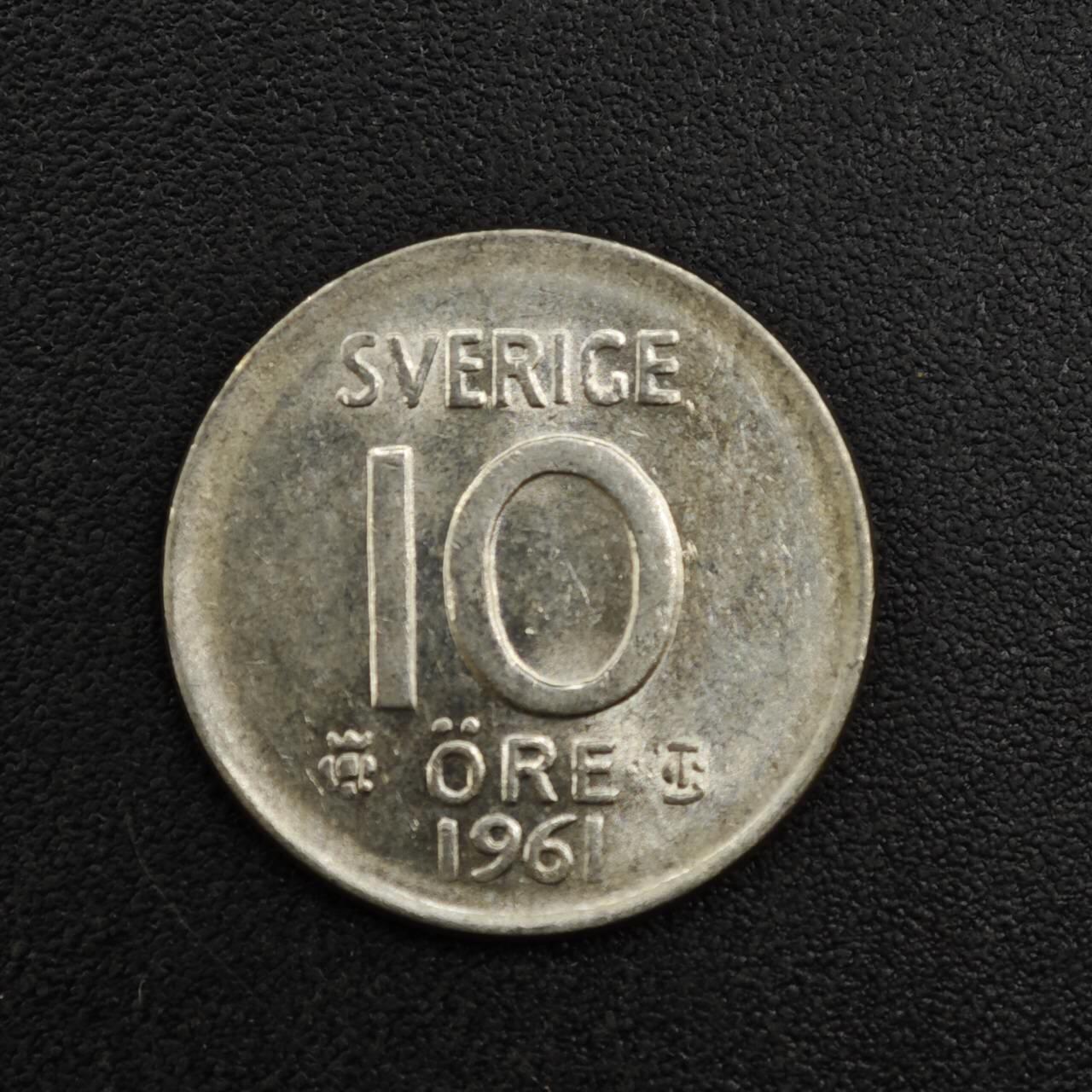 【淘币小摊】实时拍第八百二十五拍   散币场   满百包邮可预留二周 每周一统一发货   瑞典1961年10欧尔银币