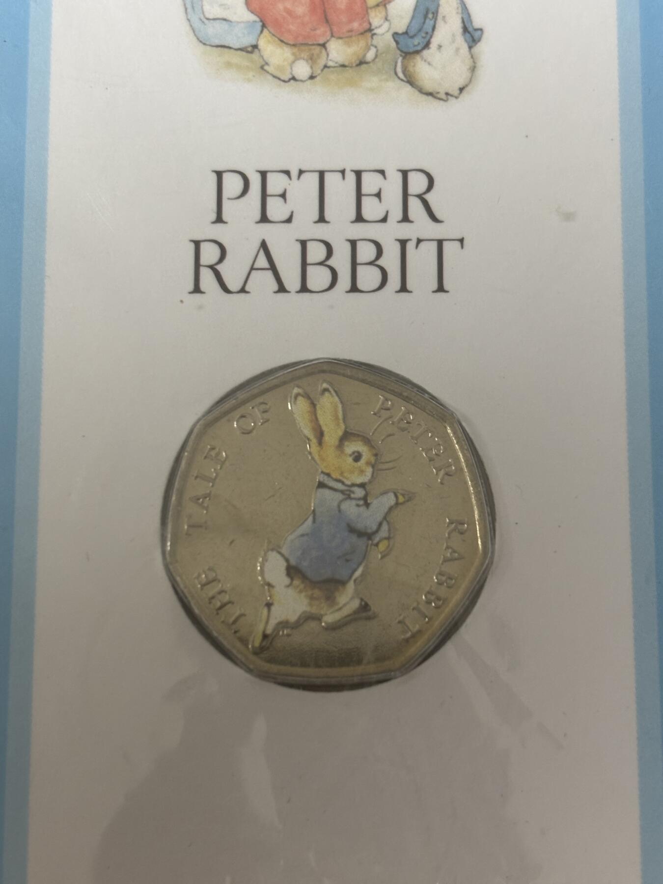 第185期拍卖 卡装英国2018年彼得兔150周年彩色纪念币