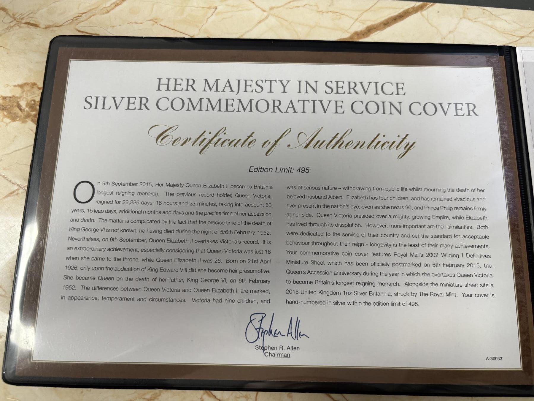 第185期拍卖 英国2015年不列颠女神纪念银币首日封，999银，1盎司