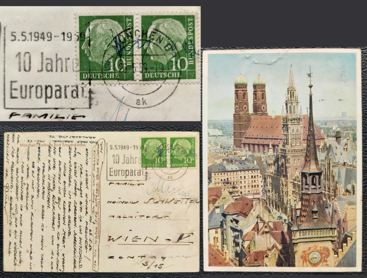 洪涛臻品批发群 精选邮票限时拍卖第1198期  1959德国宣传戳：1949.5.5--1959欧洲统一化10周年  (备注：1949.5.5欧洲委员会成立, 以欧洲统一为目标进行了许多活动）