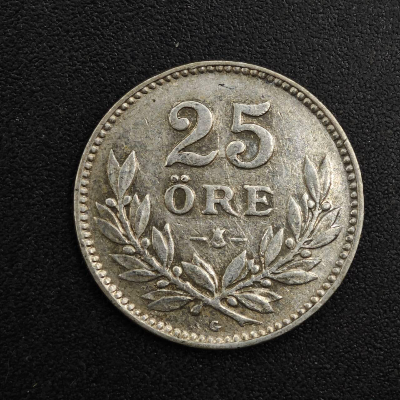 【淘币小摊】实时拍第八百二十五拍   散币场   满百包邮可预留二周 每周一统一发货   瑞典1939年25欧尔银币