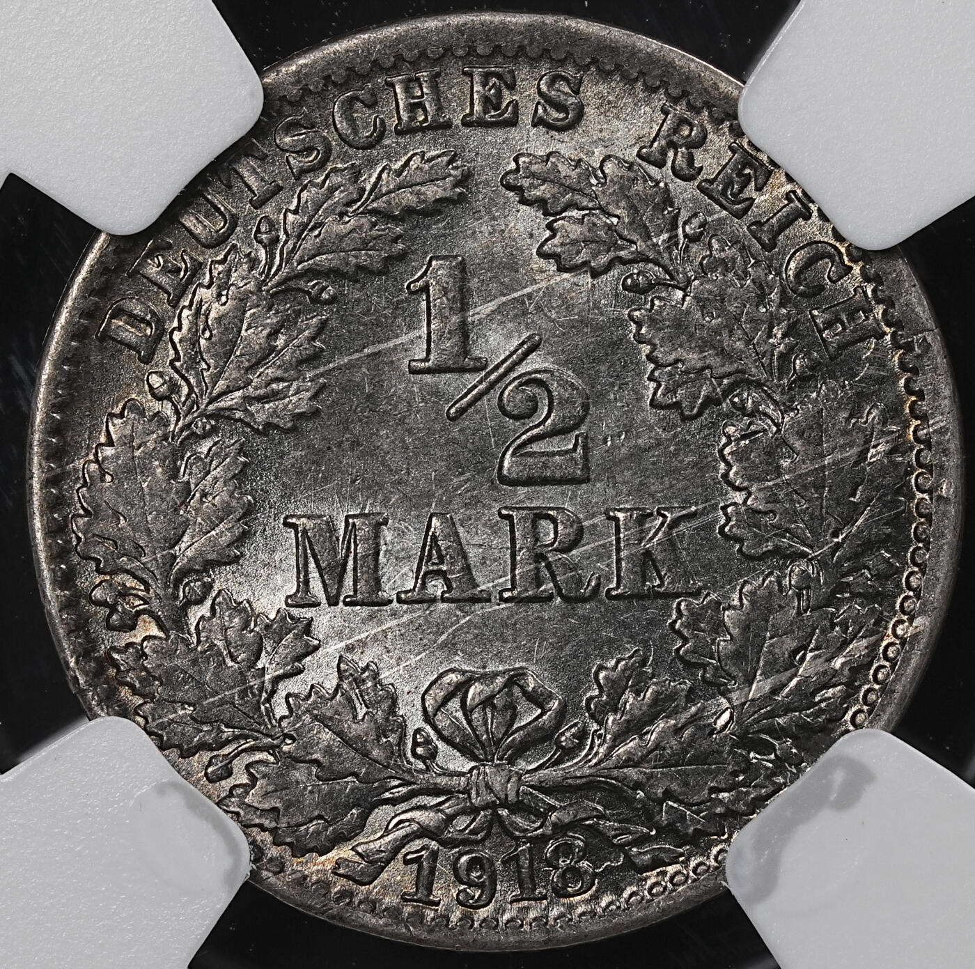 修遠堂世界钱币第九十七期 NGC评级 德国1/2马克银币两枚