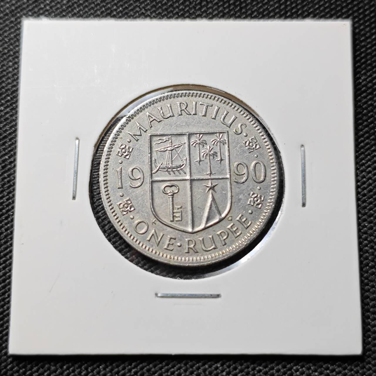 KK钱币收藏小铺 第378期  2月预留时间 周末发货  1990毛里求斯1卢比