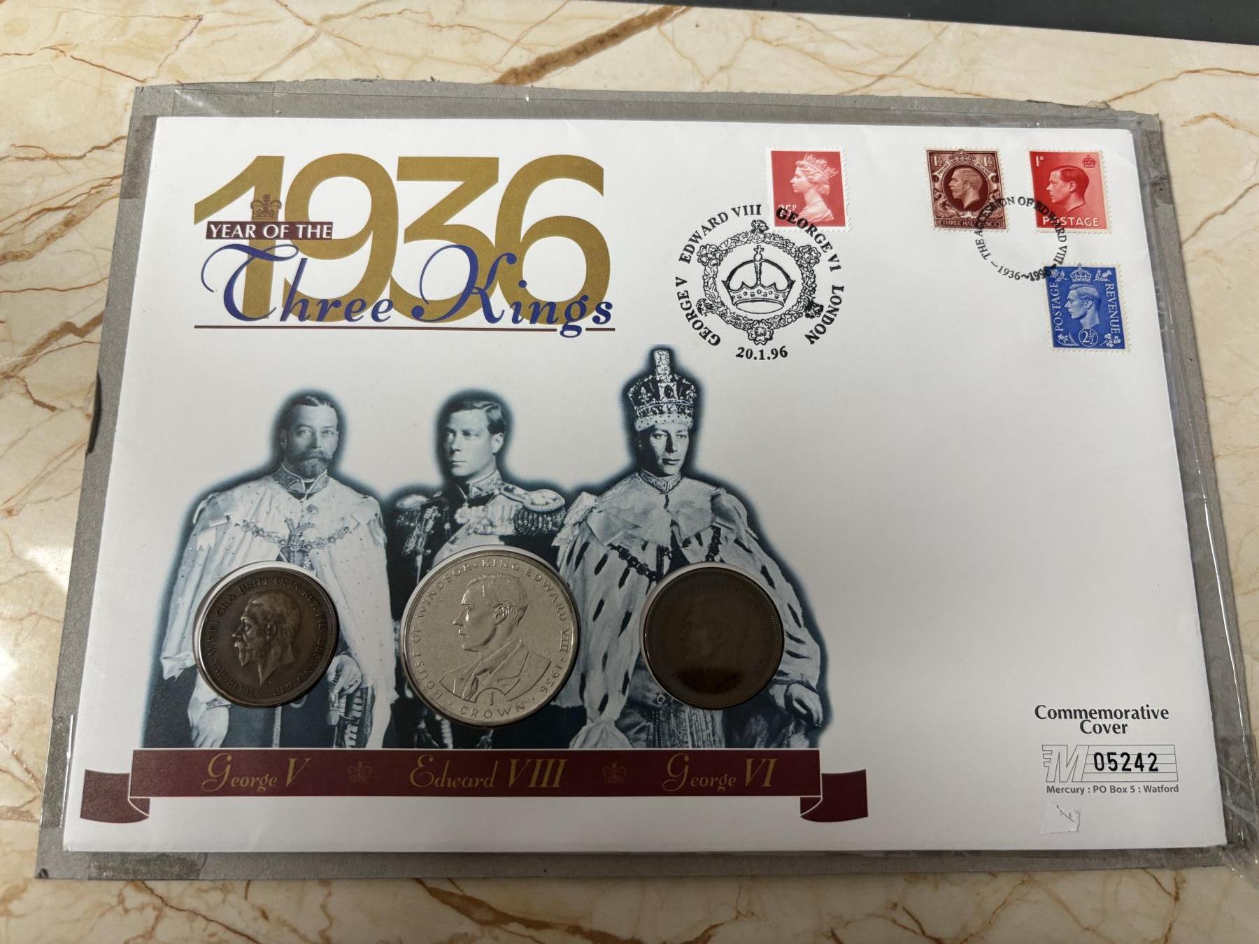 第185期拍卖 直布罗陀1993年爱德华八世纪念币首日封3枚