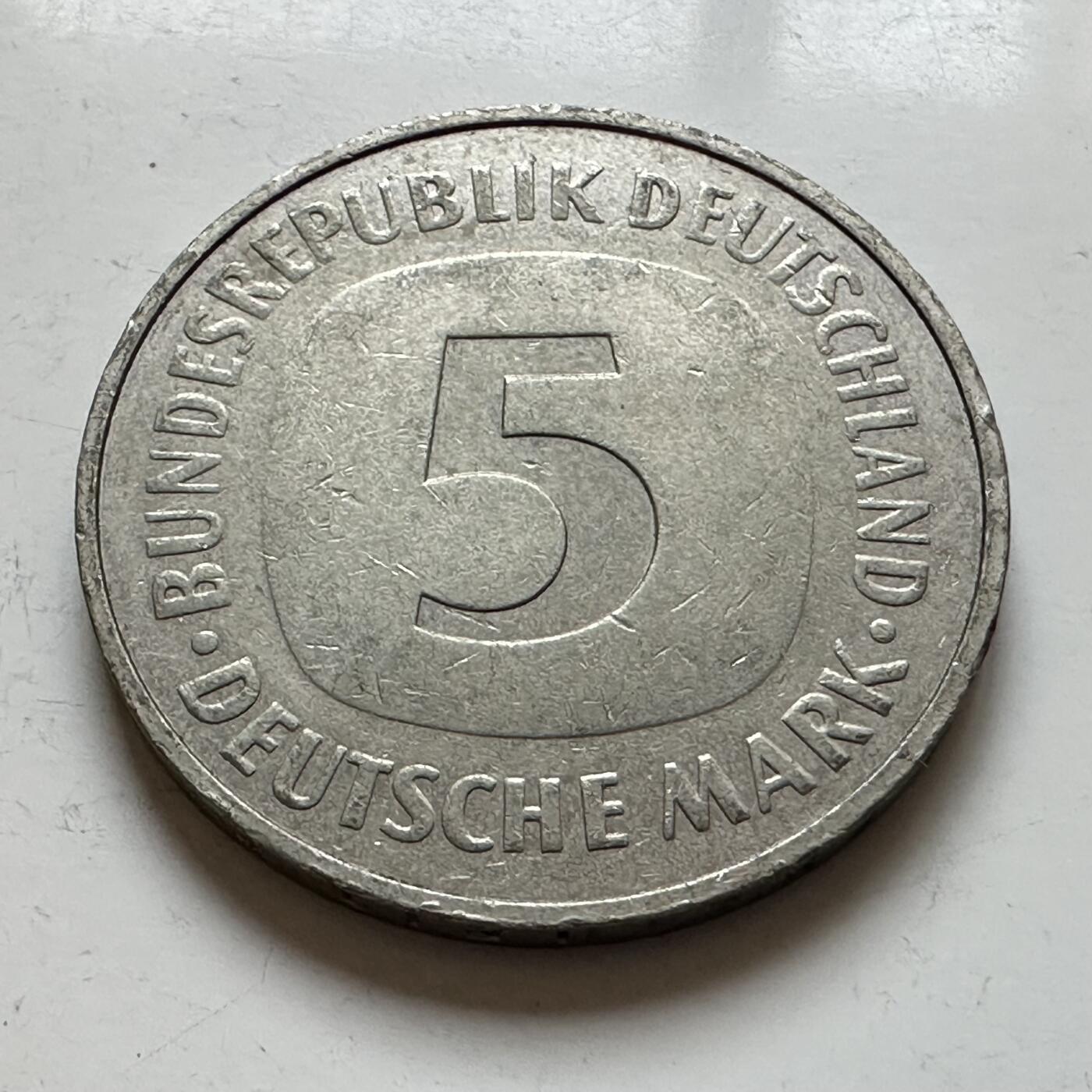 🌹外币初藏🌹🐯2025年第140场  每周二四六晚8️⃣点 接代拍 德国1987年J版5马克