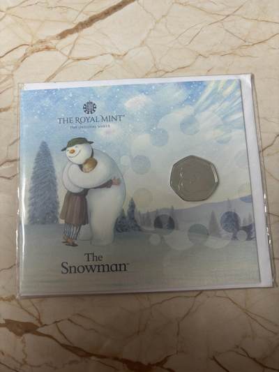 第185期拍卖 - 卡装英国2020年《雪人》的故事诞生40周年铜镍纪念币