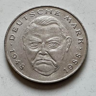 🌹外币初藏🌹🐯2025年第140场  每周二四六晚8️⃣点 接代拍 - 德国1993年F版 2马克 艾哈德