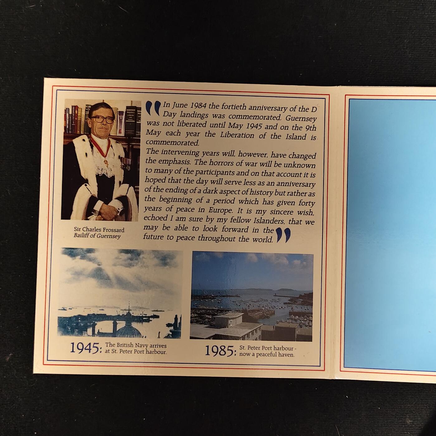 【全场包邮】纯粹捡漏拍485场（免费代拍第22场） 根西1985年2镑解放40周年官方卡装克朗型纪念币