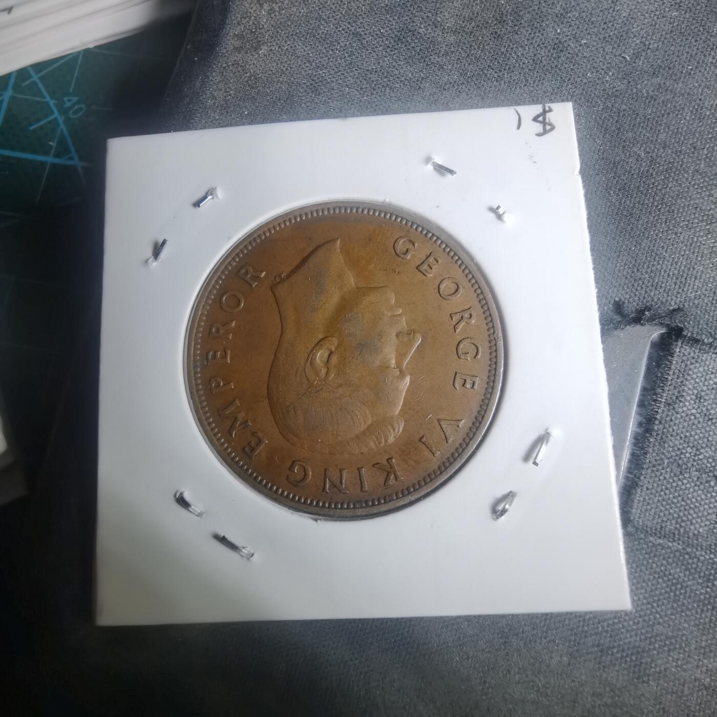 沼泽如烟--第930场 新西兰1945年1便士