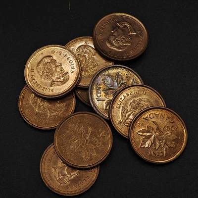 【淘币小摊】实时拍第八百二十五拍   散币场   满百包邮可预留二周 每周一统一发货   - 加拿大一分10枚