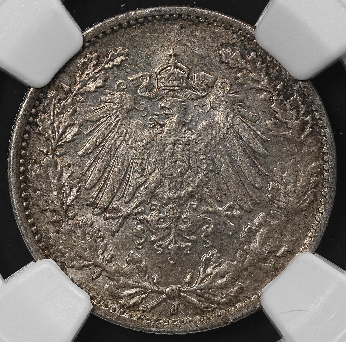 修遠堂世界钱币第九十七期 NGC评级 德国1/2马克银币两枚