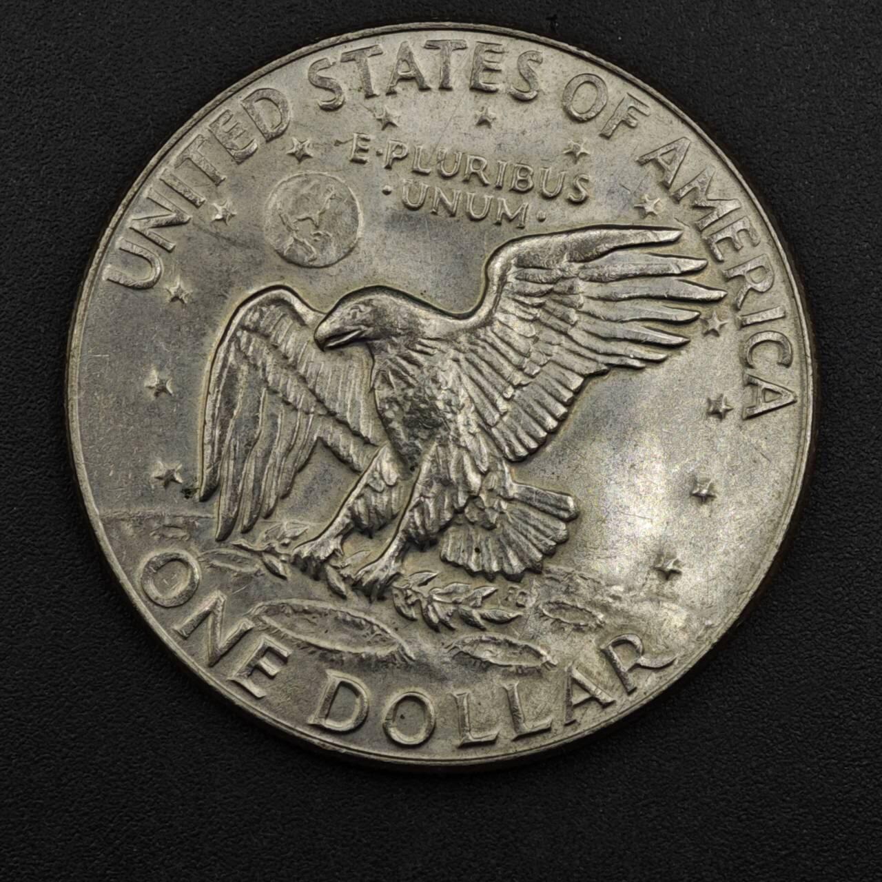 【淘币小摊】实时拍第八百二十五拍   散币场   满百包邮可预留二周 每周一统一发货   美国1977年月球鹰美元