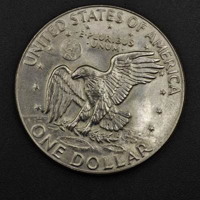 【淘币小摊】实时拍第八百二十五拍   散币场   满百包邮可预留二周 每周一统一发货   - 美国1977年月球鹰美元