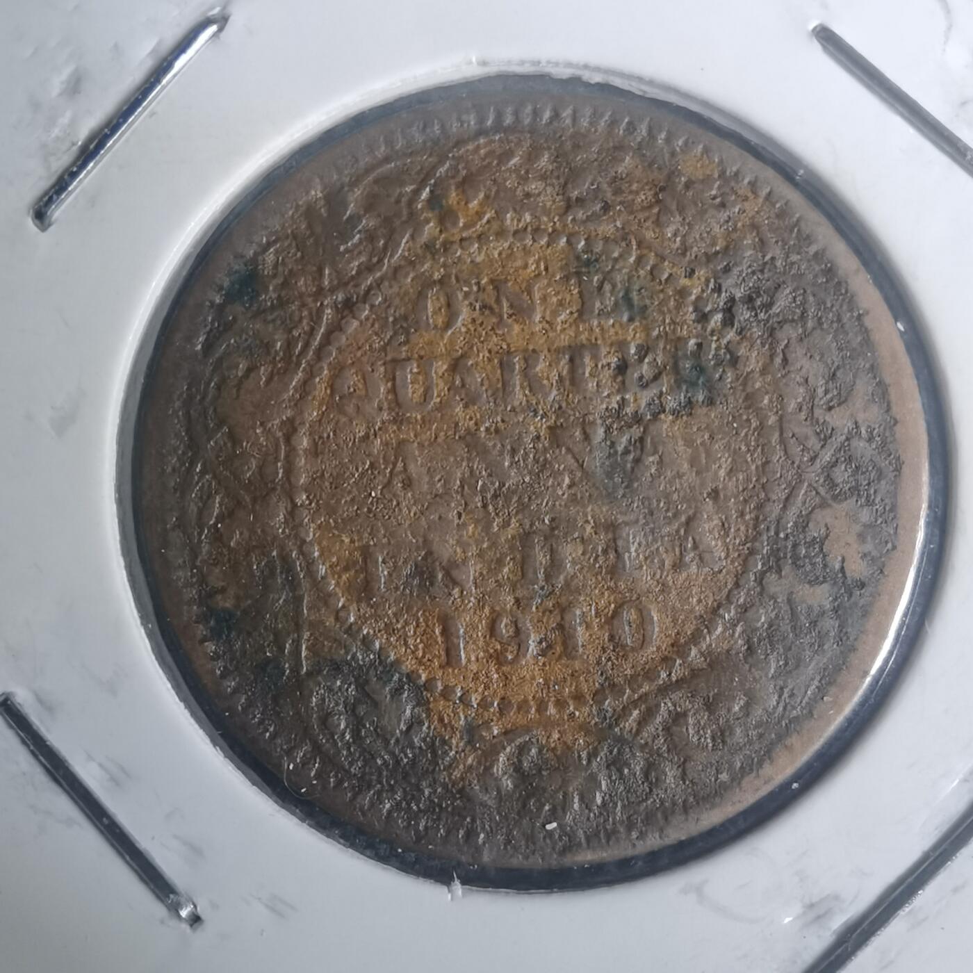 沼泽如烟--第930场 英属印度1910年1/4安娜