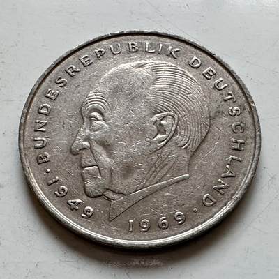 🌹外币初藏🌹🐯2025年第140场  每周二四六晚8️⃣点 接代拍 - 德国1979年D版 2马克 阿登纳