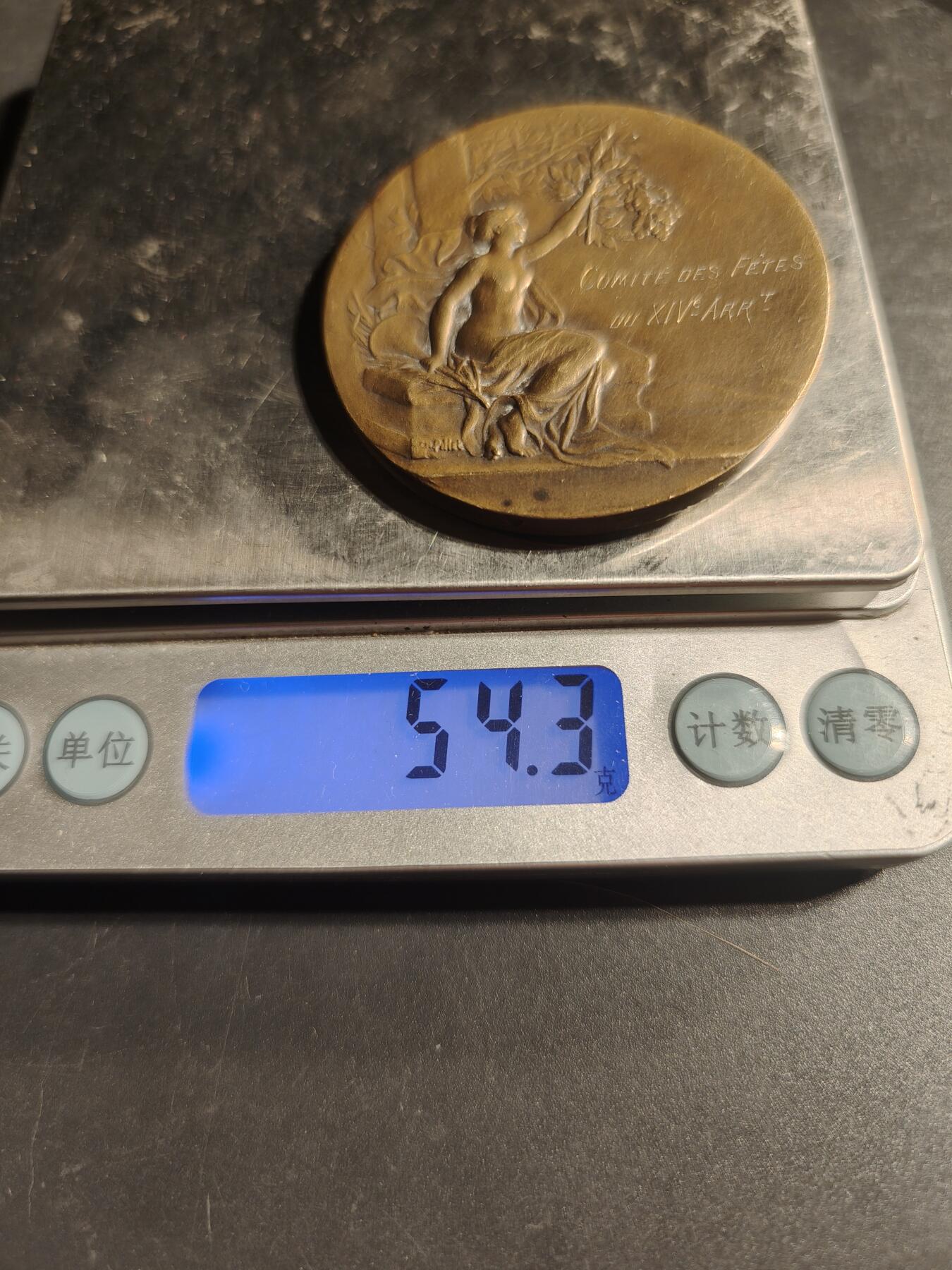 老王徽章第169期 法国国防部勤务总监（1928年）阿尔伯特·加尔塔尔德将军大铜章     直径51mm.     重量54.3g.    大师皮列作品