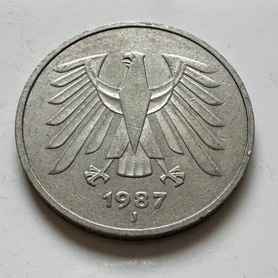 🌹外币初藏🌹🐯2025年第140场  每周二四六晚8️⃣点 接代拍 - 德国1987年J版5马克