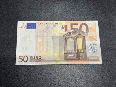 《外钞收藏家》第五百九十三期（精品场）（本平台长期征集拍品、欢迎藏友们联系合作） - 二签德国版50欧元 UNC- 尾1958