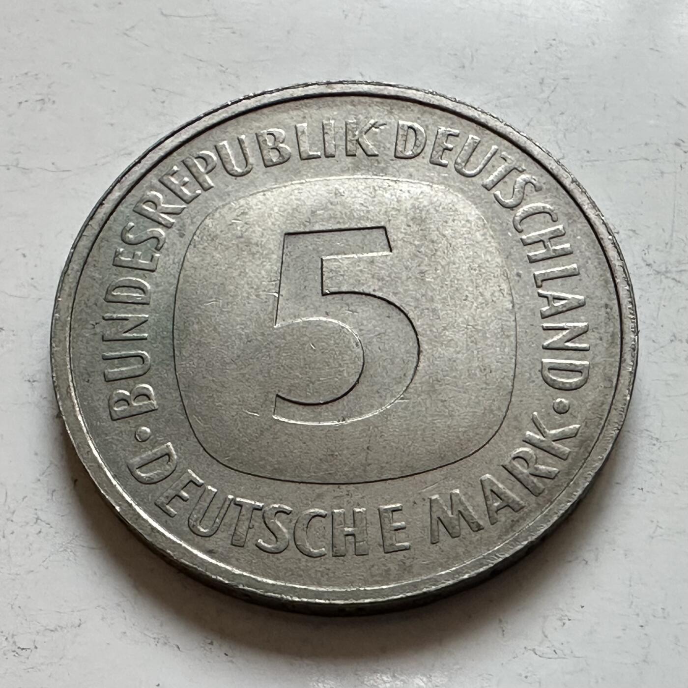 🌹外币初藏🌹🐯2025年第140场  每周二四六晚8️⃣点 接代拍 德国1991年F版5马克