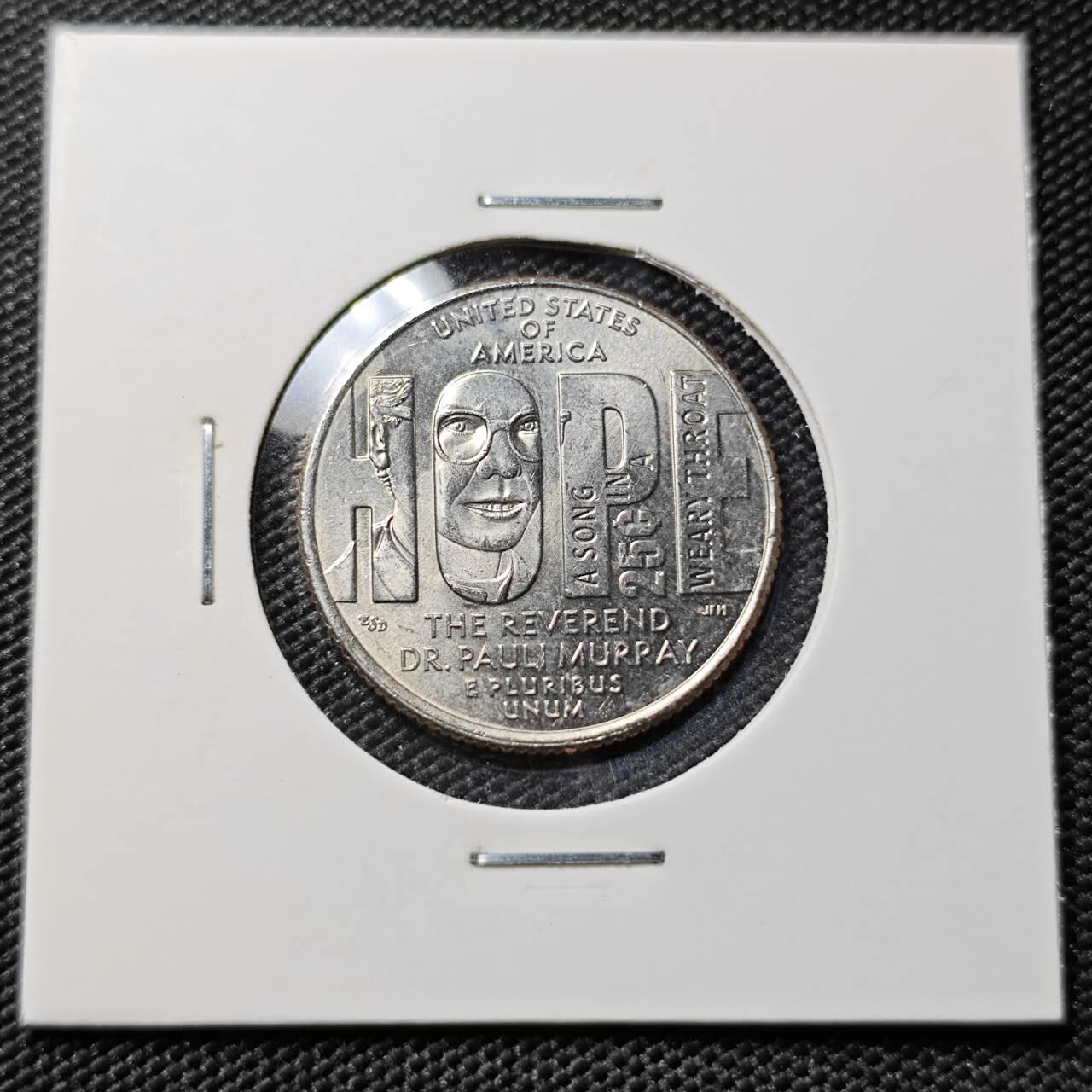 KK钱币收藏小铺 第378期  2月预留时间 周末发货  2024美国25分纪念币 好品