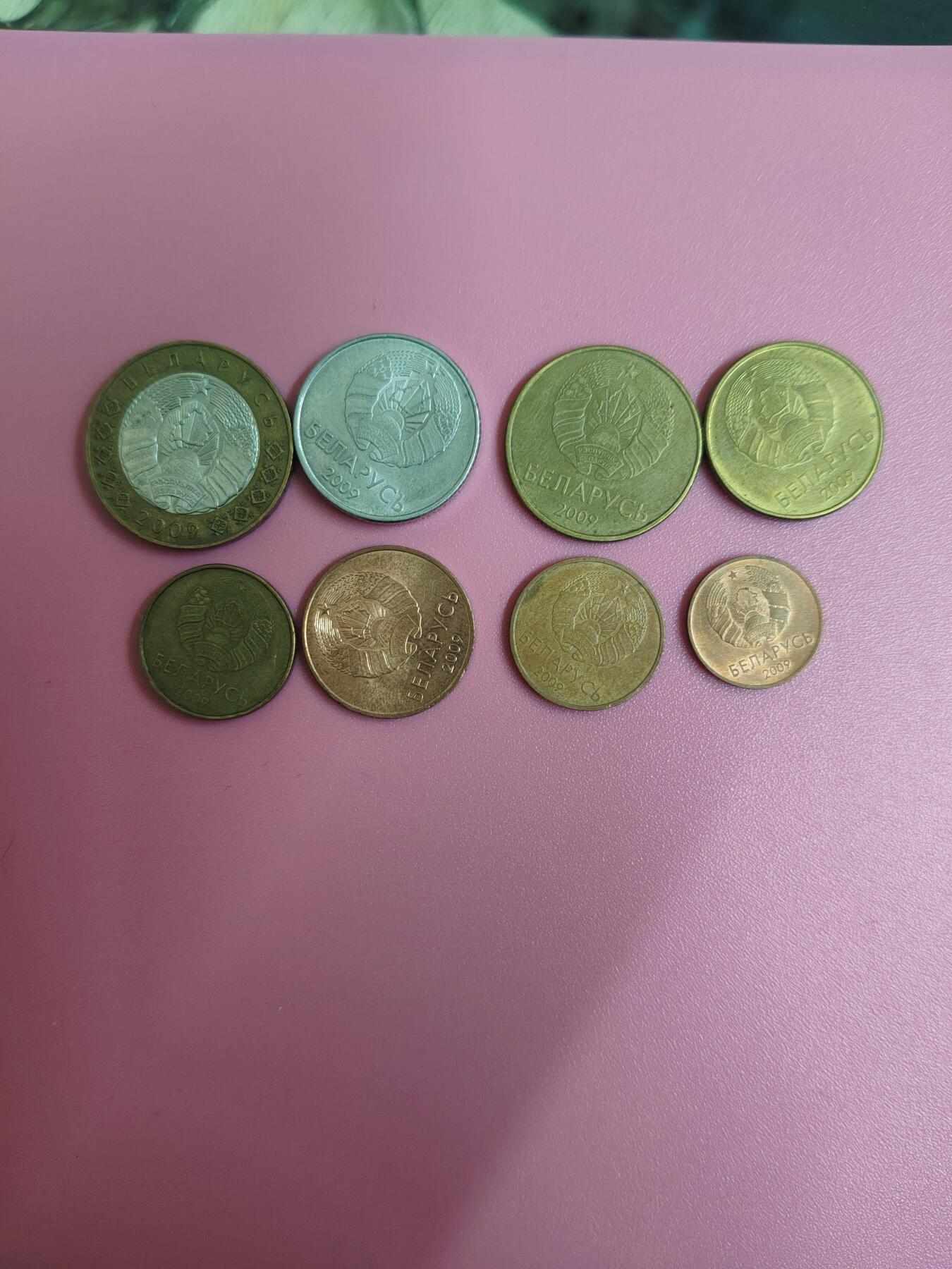 外国钱币徽章 白俄罗斯流通币一套