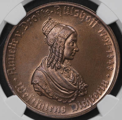 修遠堂世界钱币第九十七期 - NGC MS62BN 1923年德国紧急时期威斯特法伦500马克铜马币 女人头