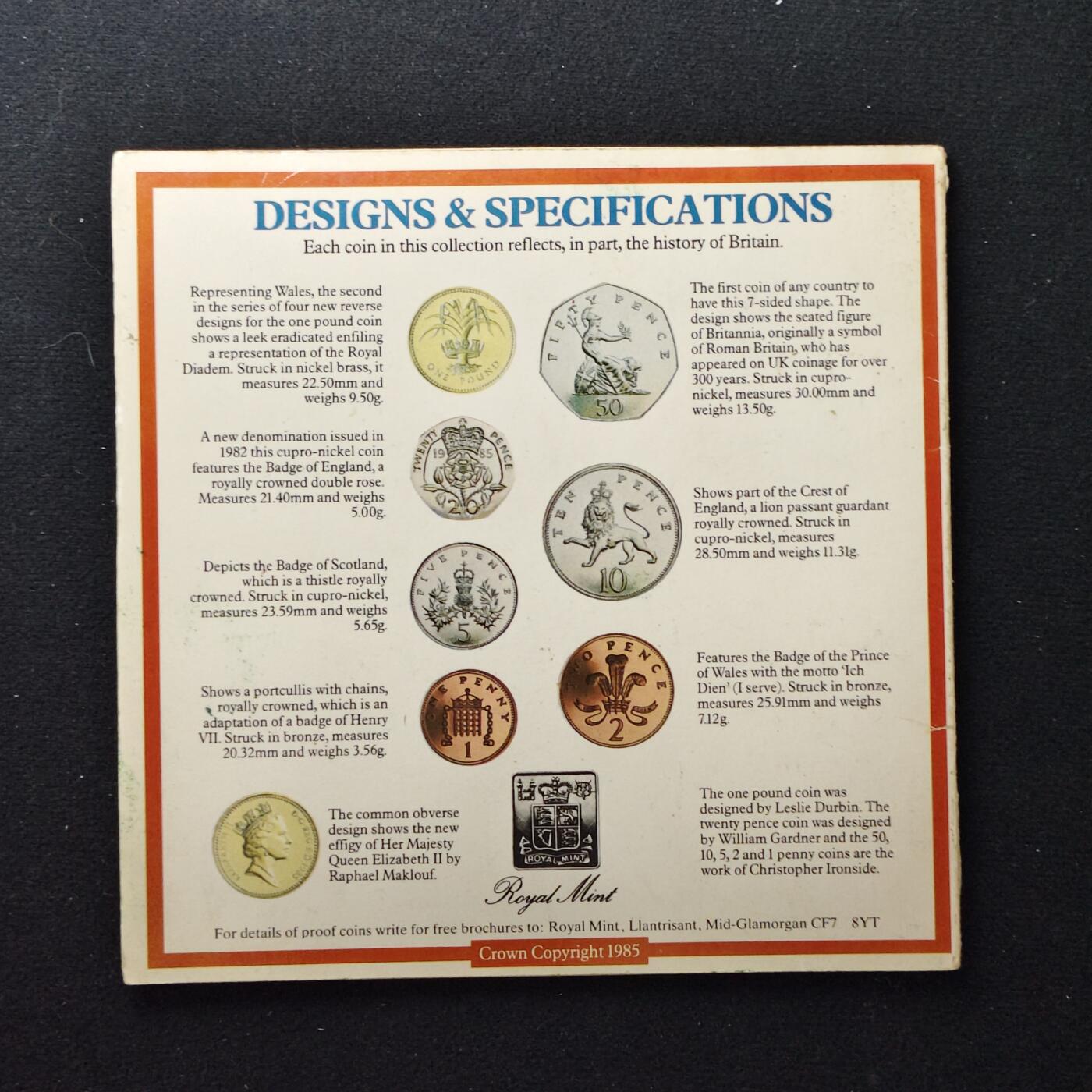 【全场包邮】纯粹捡漏拍485场（免费代拍第22场） 英国1985年官方套币-高冠女王首发年份