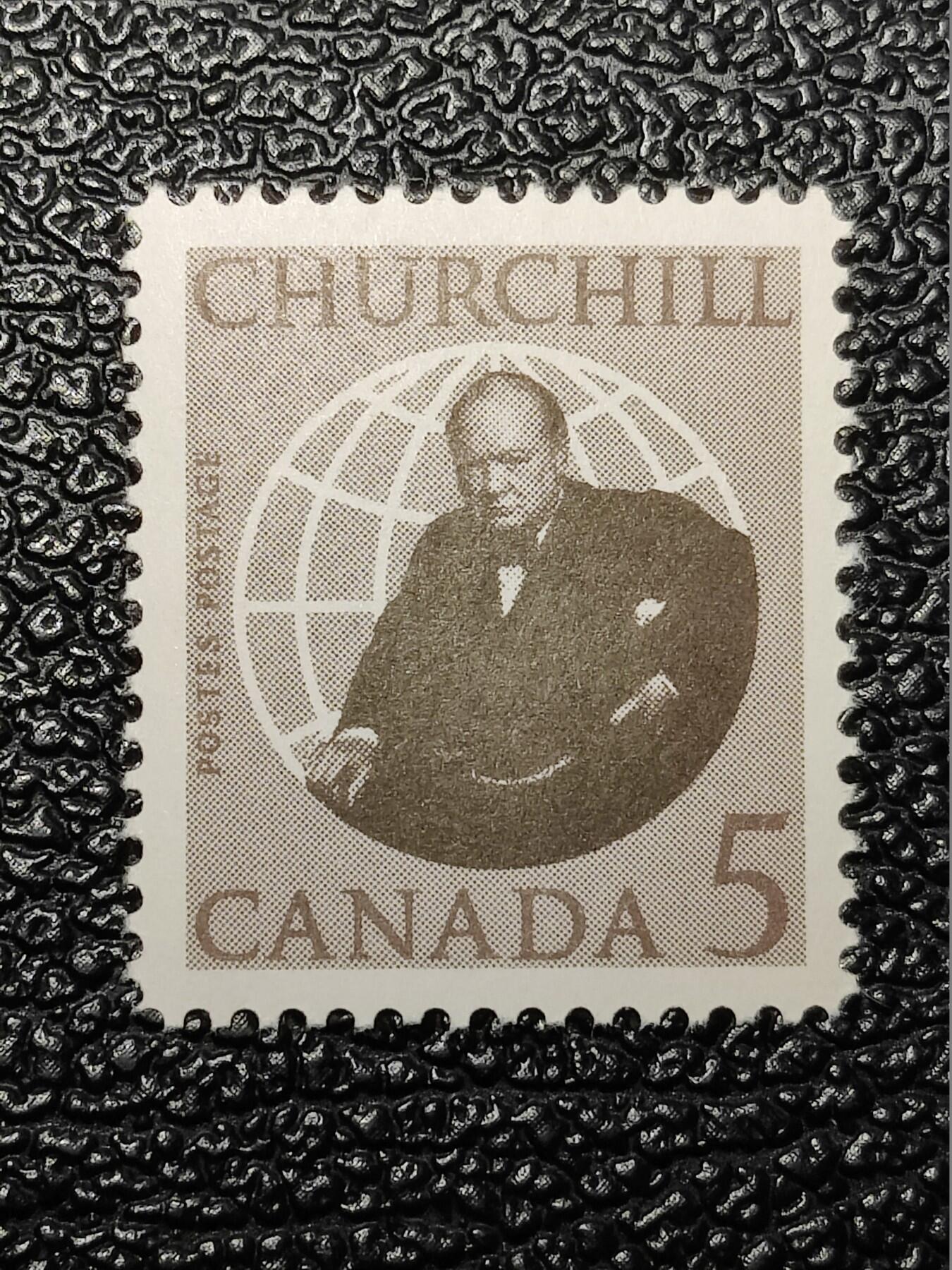 洪涛臻品批发群 精选邮票限时拍卖第1194期  加拿大 二战英国首相丘吉尔,原胶润白 相当的漂亮