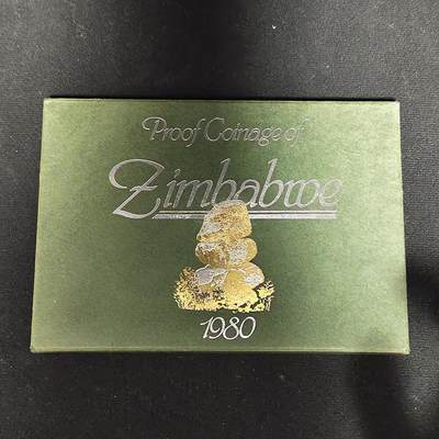 【全场包邮】纯粹捡漏拍485场（免费代拍第22场） - 津巴布韦1980年官方发行皇家厂经典信封装精制套币-盒证全-PS1