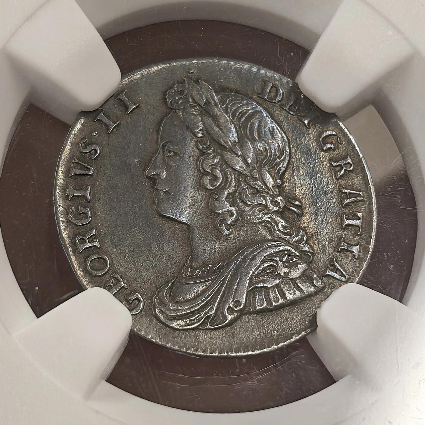 博洋堂世界钱币拍卖第151期（全场包邮） NGC VF20-AU58 英国1729年乔治二世濯足币4枚一套，非常少见，麦稀奇首拍