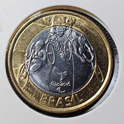 KK钱币收藏小铺 第378期  2月预留时间 周末发货 -  巴西1瑞尔双色币纪念币