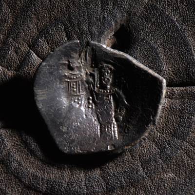 【良泉】【元旦直播场】1月1日晚19.30点开拍！208组西方古代钱币、日本朝鲜花钱 - 公元1204-1261年【十字军】【拜占庭-拉丁统治】 碟形币，2.98克