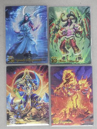 龙虎卡牌六七场 （无佣金，周六结拍，欢迎送拍） - 粗闪4张 奇点 暴雪游戏