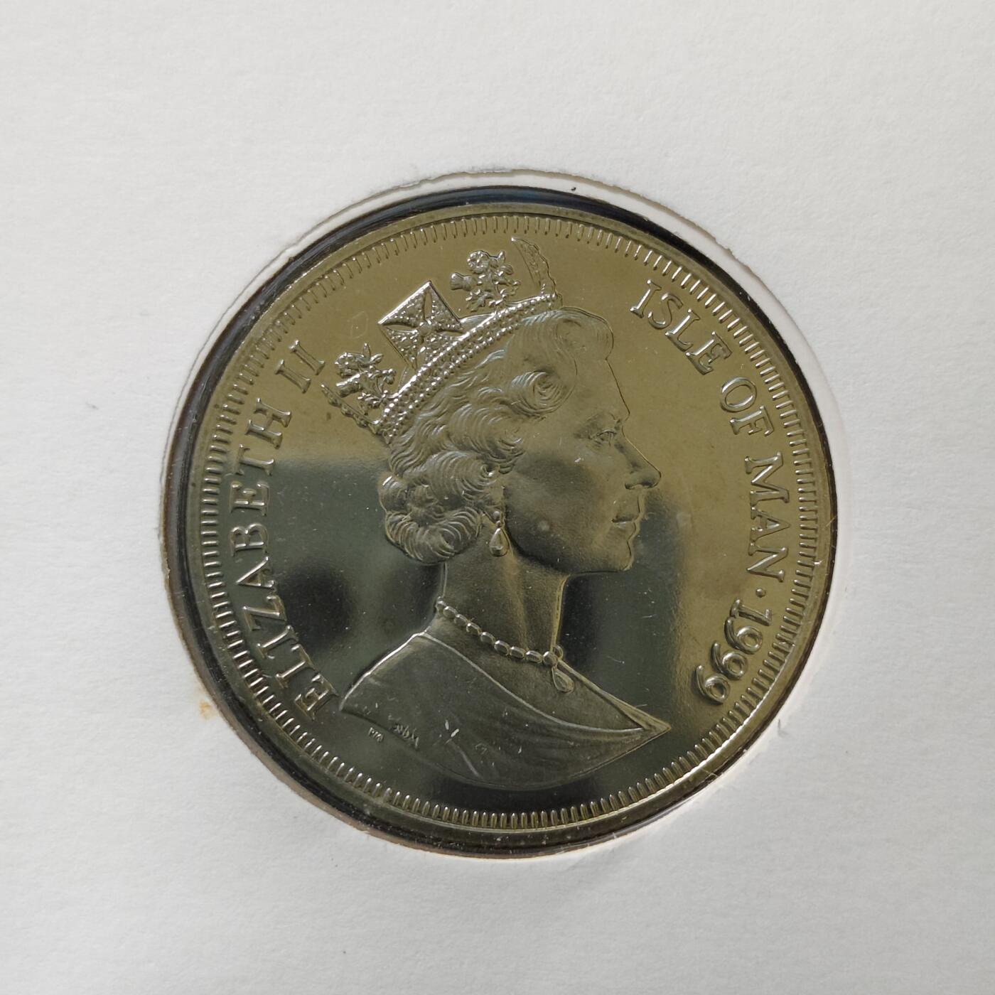 【全场包邮】纯粹捡漏拍485场（免费代拍第22场） 【邮币封】马恩岛1999年1克朗女王母亲伊丽莎白皇太后人生中的重要时刻系列婚礼克朗型纪念币邮币封