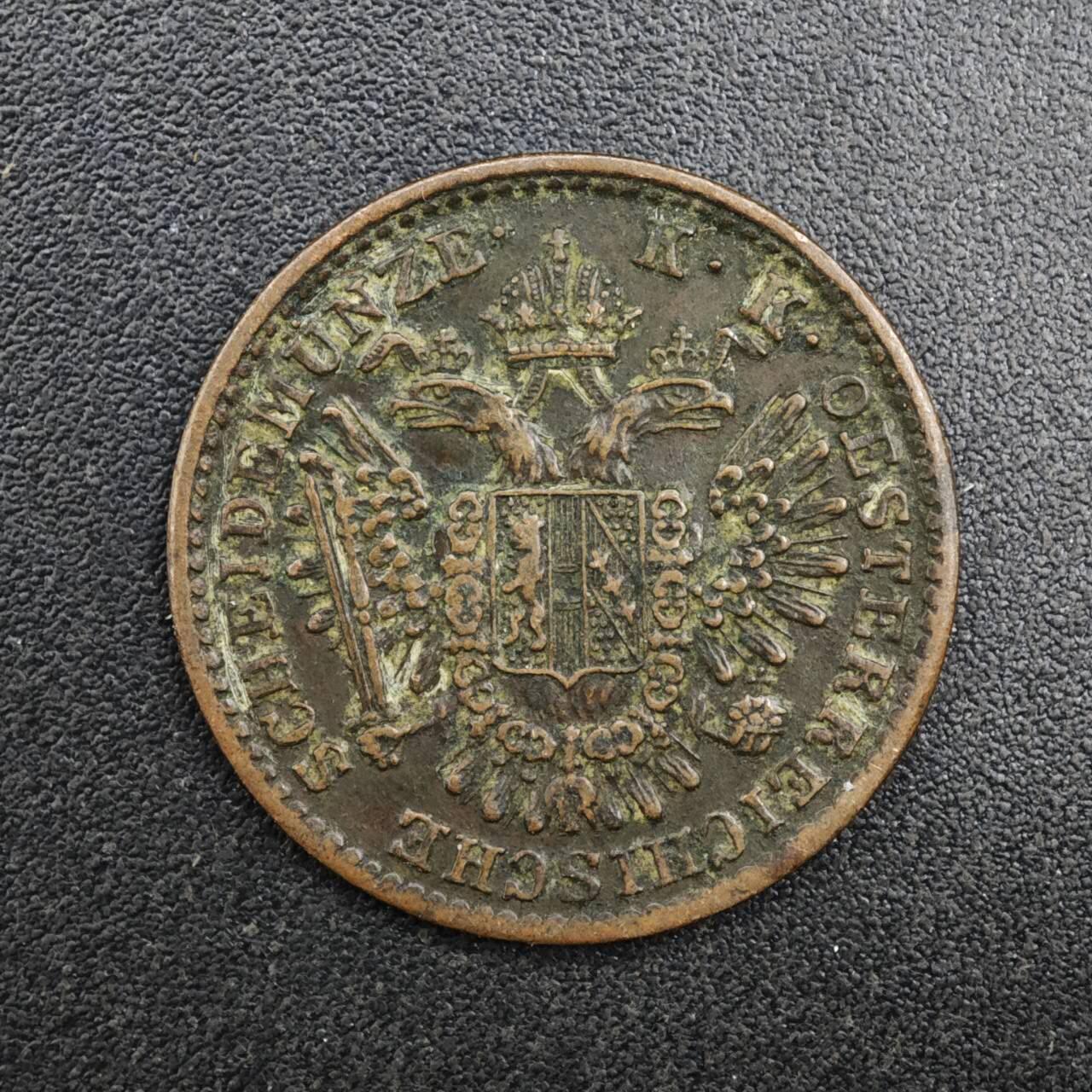 【淘币小摊】实时拍第八百二十五拍   散币场   满百包邮可预留二周 每周一统一发货   奥地利1851年1/2克鲁泽铜币