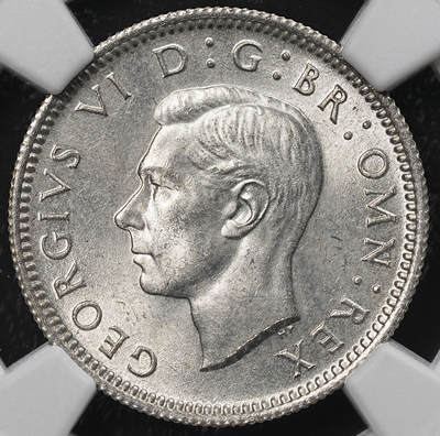 修遠堂世界钱币第九十七期 - NGC MS65 1946年英国6便士银币
